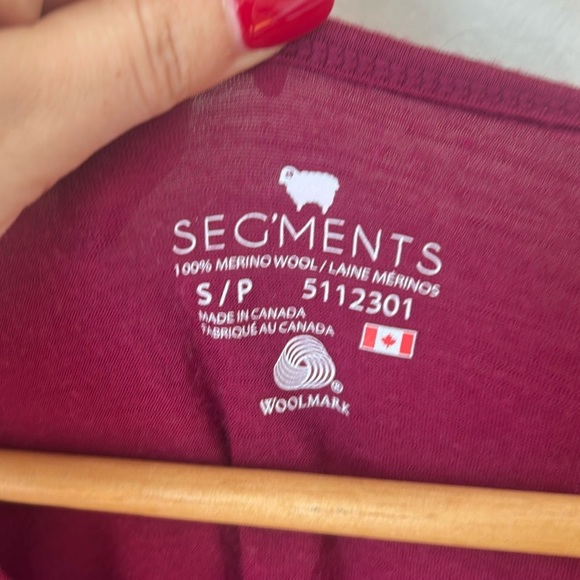 Segments Merino wool long sleeve baselayer thermal shirt fuschia S - Picture 2 of 7